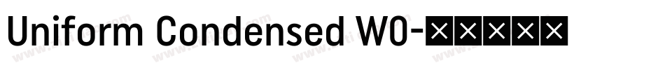 Uniform Condensed W0字体转换